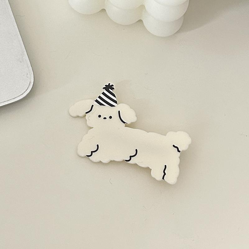 Милая мультяшная собака акриловая заколка для волос для женщин и девочек заколки для волос с животными индивидуальные милые заколки челки заколки аксессуары для волос