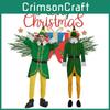 Cosplay Christmas Elf Costume Suit Green Clothes Holiday Performance Decoration