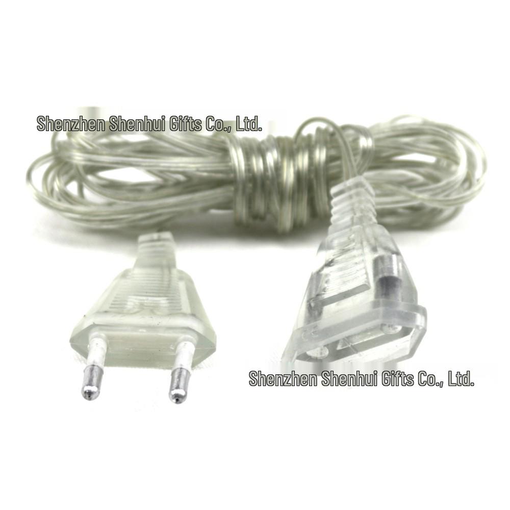 Светодиодная 3-метровая гирлянда-бахрома с вилкой и удлинителем