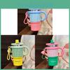 Plaid 600ml Stainless Steel Coffee Cup With Handle And Leakproof Lid For Commuting