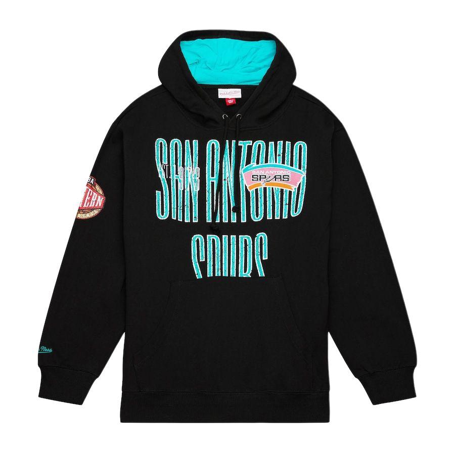 Mitchell & Ness x NBA Сан-Антонио Спёрс Командный свитшот OG Мужской Черный FPHD5524-SASYYPPPBLCK