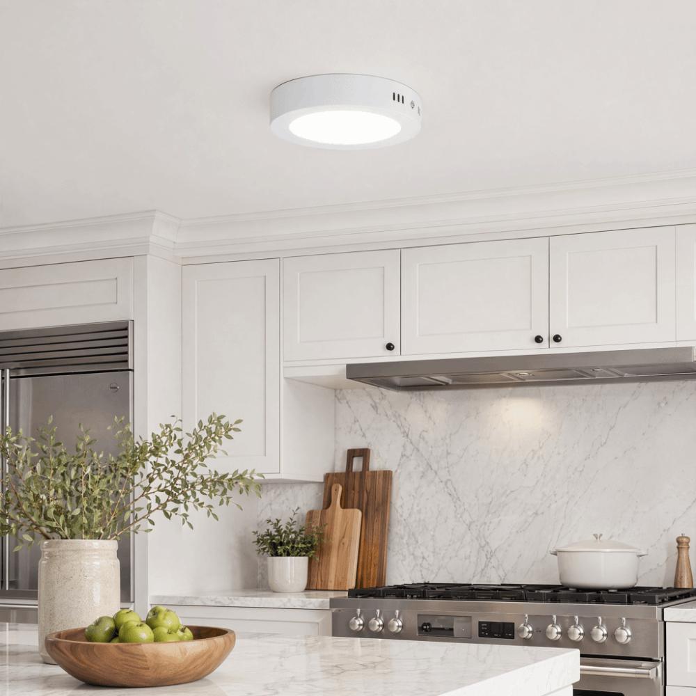 ABS Round Surface Mount LED Downlight Indoor Ceiling Mount Lighting Stairwell Lamp Arrangement