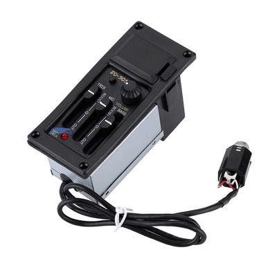 3-полосный усилитель звука и громкости для акустической гитары, эквалайзер, предусилитель, пьезо-звукосниматель, тюнер