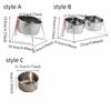 Anti-Tipping Stainless Steel Cat Bowl Fall-Resistant with Stand High Foot Dog Feeder Sturdy Rust Proof Neck Protector Bowl