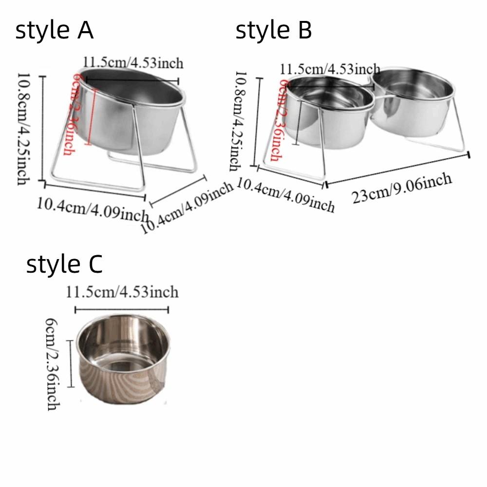 Anti-Tipping Stainless Steel Cat Bowl Fall-Resistant with Stand High Foot Dog Feeder Sturdy Rust Proof Neck Protector Bowl