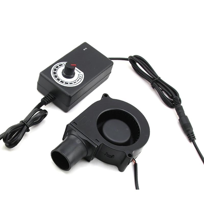 Вентилятор для розжига угля BBQ 12В 3600 об/мин с регулируемой скоростью, центробежный, для кемпинга, на открытом воздухе, для быстрого розжига угля, приготовления пищи