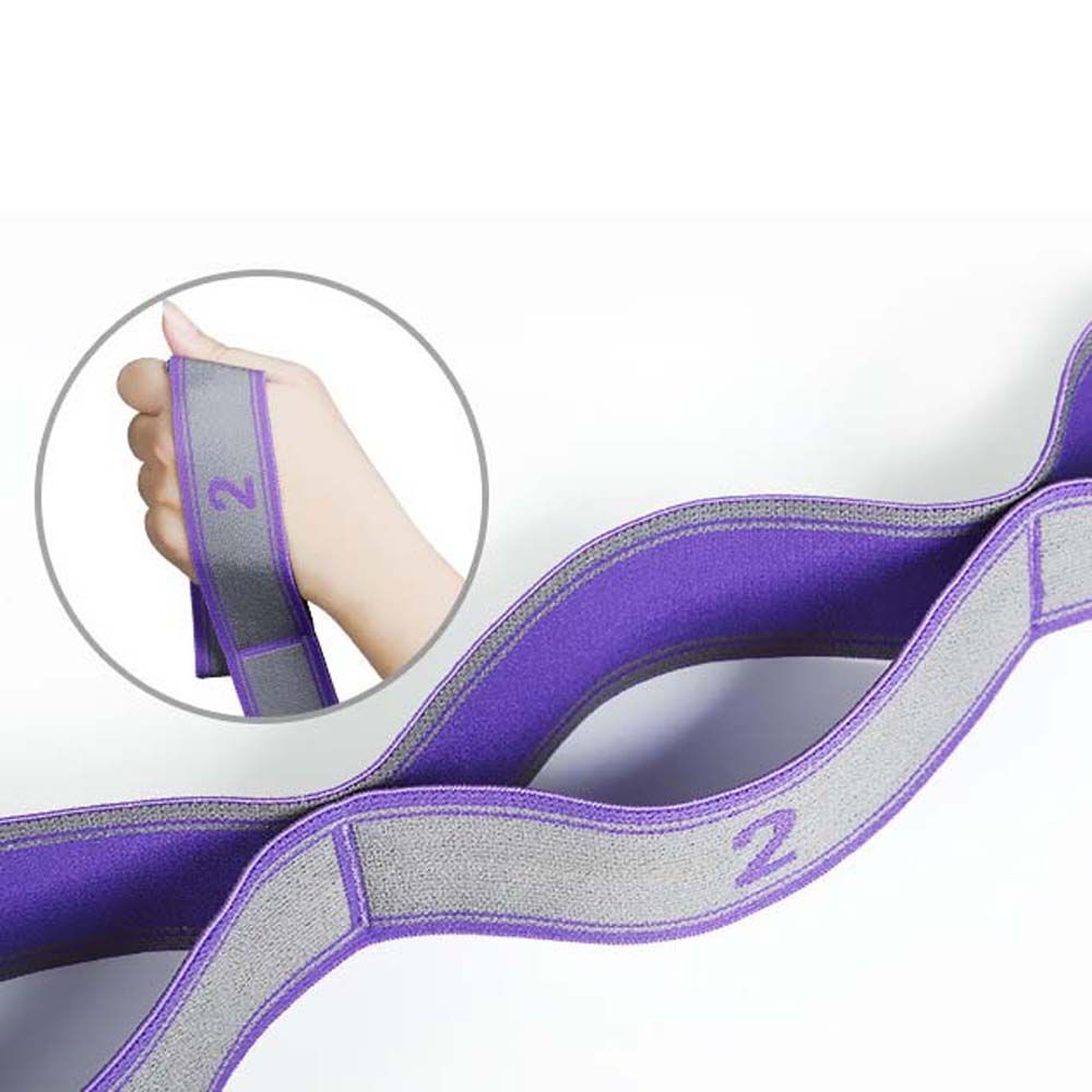 Fitness Latex wire Nylon Resistance Elastic Multi Loops Pilates Yoga Belt Tension Band Stretch Rope