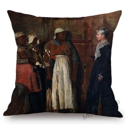 Us Painter Winslow Homer Famous Oil Painting Gallery Art Decorative Sofa Throw Pillow Case Fisherman Peach Blossom Cushion Cover
