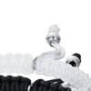 2Pcs/Set Couple Bracelet Stainless Steel Carved Letter Plate Braided Bracelet Black White Rope Matching Bracelet Jewelry Accessories