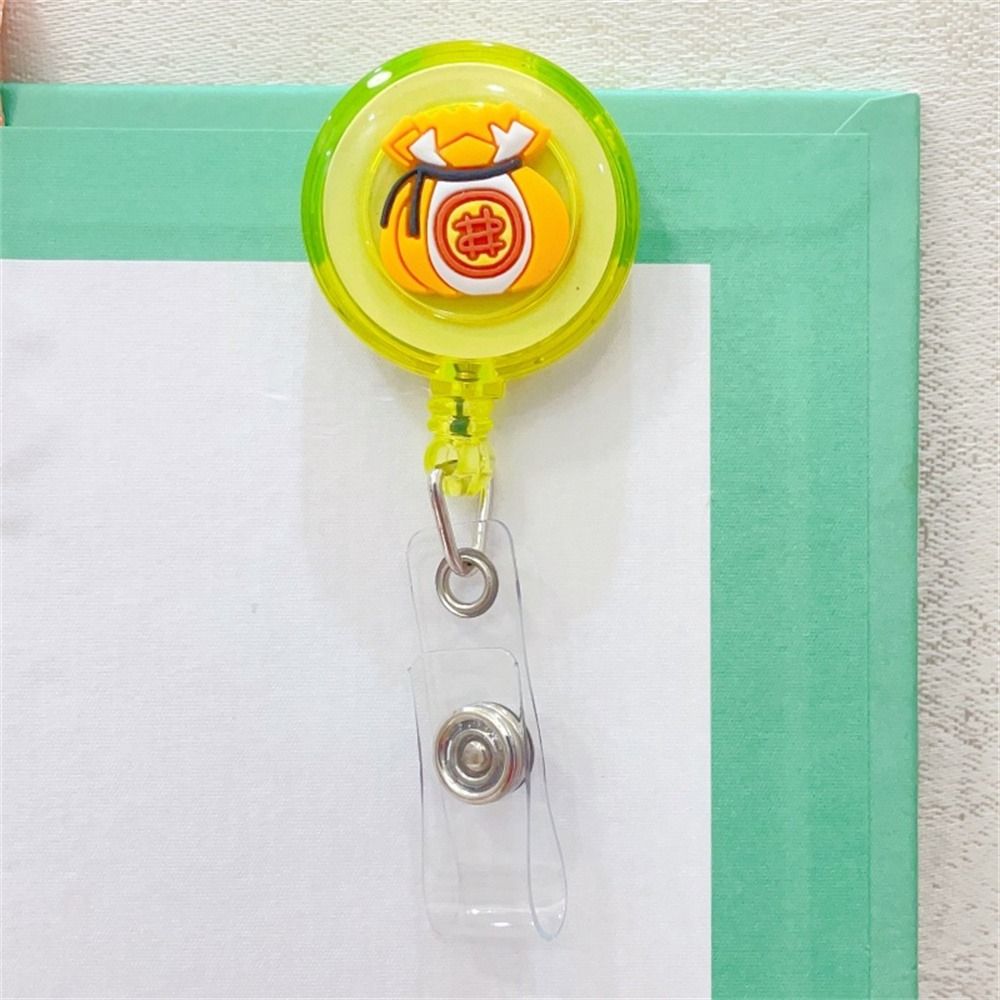 Students Cartoon Nurse Doctor ID Card Clips Badge Holder Name Card Holder Retractable Badge Reel
