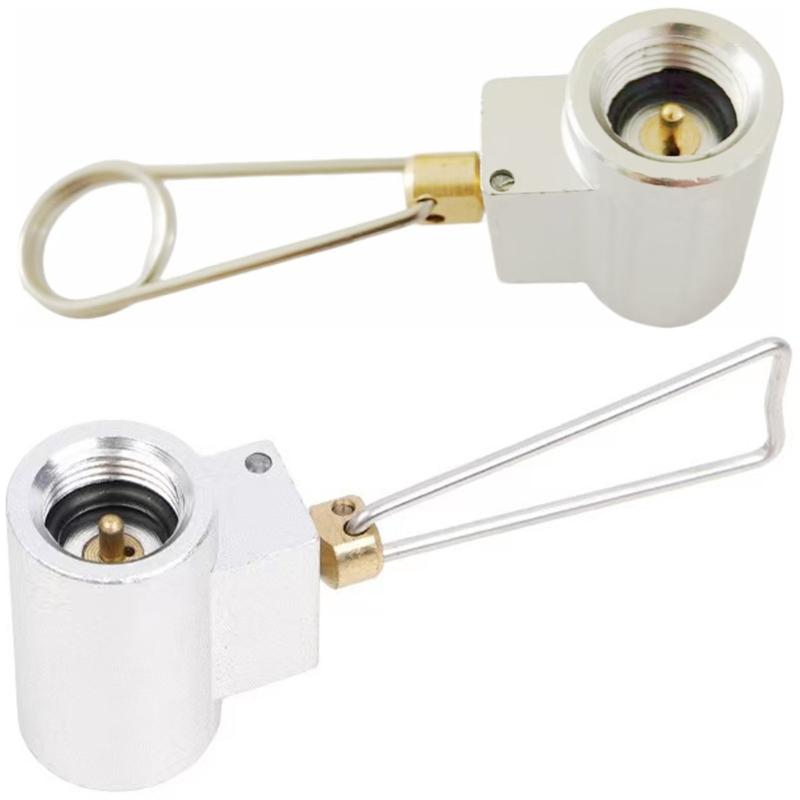 Gas Canister Adapter Small Metal Design for Stove Camping Quick Connecting Propanes Tanks Refueling Outdoor Cooking Tool