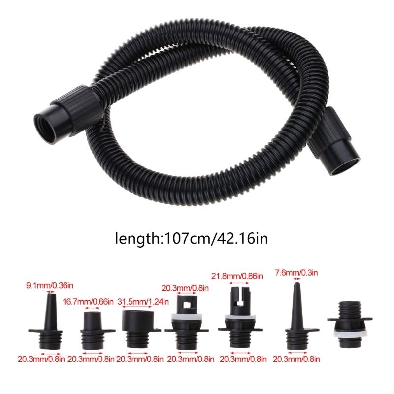 Paddle Board Pumps Adapter Hose Inflatable Boats Pumps Adapter & Air Hose Replacement with 7 Air Valves Nozzle