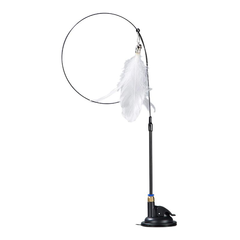 Интерактивная игрушка для кошек Handfree Cat Stick Играющий котенок Играющий тизер Палочка Игрушка на присоске Птица/перо Кошачья палочка Товары для домашних животных