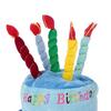 Happy Birthday Cake Hat Cute Fabric Birthday Hat with Plush Candles for Unisex Adult Party Novelty Decorations