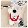 Cute Cartoon Dog Shape Plush Hanging Tissue Box For Car And Home Use
