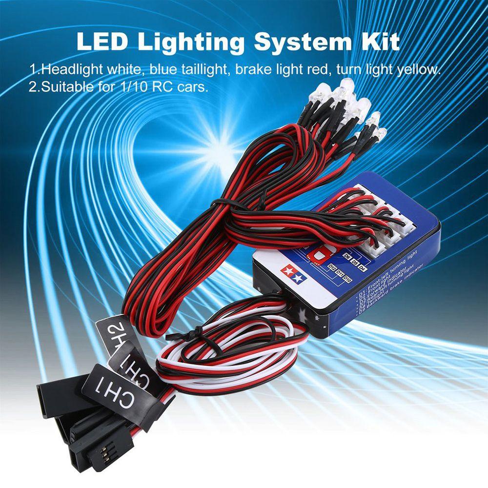 4.8V to 6V for Yokomo Tamiya 4 Colors Lighting Simulation Flash RC Accessories 12 LED Lighting Kit