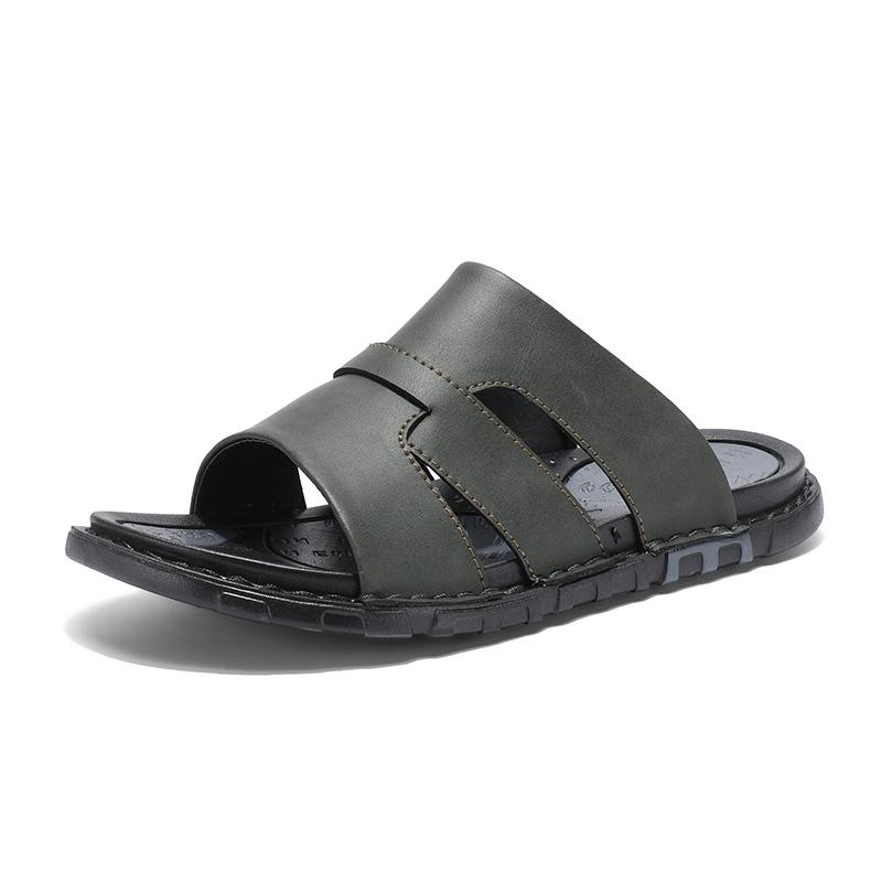 Модные мужские тапочки Летняя повседневная обувь Пляжные сандалии Уличные шлепанцы Комфорт при ходьбе Кожа Роскошный дизайнерский модный Легкий