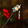 Wooden Flower Hair Forks Handmade Hairpin Chopstick Hair Ornament Hanfu Hair Bun  Wedding