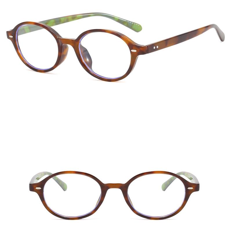 Женские студенческие очки для путешествий на работу и на работу, с защитой от синего света, модные, индивидуальные, в стиле ретро, ​​художественные, классические, овальные, простые очки