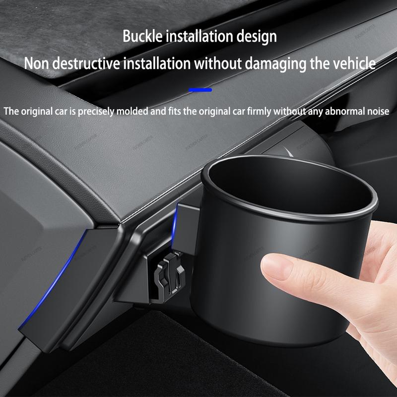 For Tesla ModelYL/Y Juniper 2025 2026 Car Glasses Case Sunglasses Storage Box Dashboard Glasses Holder Cup Holder Set Accessorie