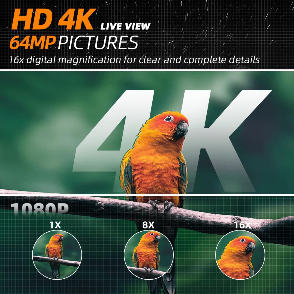 Новый электронный окуляр 2.4G WIFI 64 МП 4K HD 16-кратный цифровой астрономический телескоп Окуляр Электронный экран камеры
