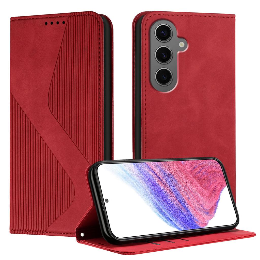 Подходит для Samsung S25 кожаный чехол A56 кожа матовый вставка кошелек для карт сильный магнитный держатель защитный чехол Горячий 40i