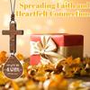 Cross for Car Mirror Hanging, pirational Car Accessories, Christian Gifts for Men and Women, Rear View Mirror Hanging Ornament for Auto Decor (B)