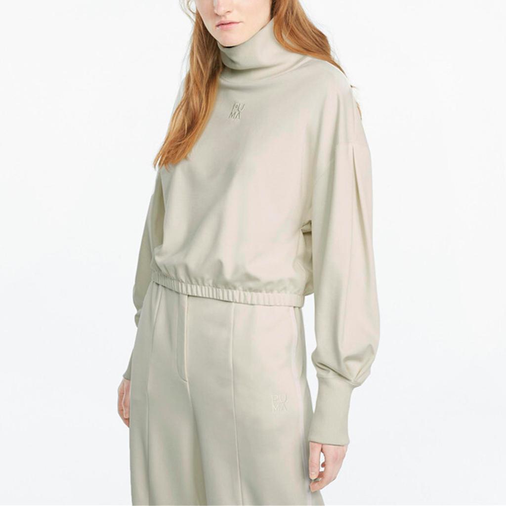 Puma Infuse однотонный свитер с высоким воротом, женский свитшот цвета слоновой кости 531926-73