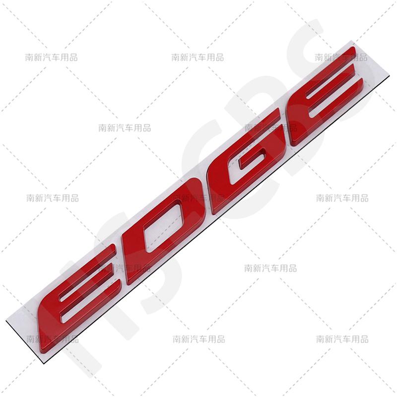 Metal 3D Edge Letter Emblem Logo Edge Rear Trunk Badge Sticker Decal Body Fender Decor Tailgate Stickers Accessories Car Styling