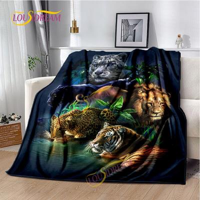 Фланелевое одеяло с лесными животными, теплое, уютное, легкое, теплое, одеяло для сна, дивана, дивана, домашнего офиса, путешествия.