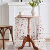 Yousheng Transparent Dining Table Mat Thin Visible Mesh Colorful Flower Embroidery Round Table Protector Decorative Table Cloth for Party Decoration