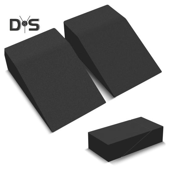 1 комплект глубоких клиновидных блоков для приседаний, растяжка икр, наклонная доска, профессиональная нескользящая доска EVA для фитнеса, тяжелой атлетики, становой тяги, силовых тренировок, каблук приподнят