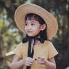 Летняя длинная соломенная шляпа Kisun с длинной лентой, милая шикарная кепка для отдыха Ldren