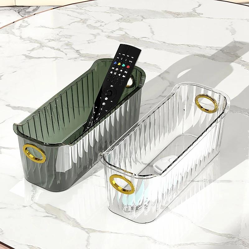 Прозрачный ящик для хранения косметики, прозрачный белый настольный органайзер для макияжа, роскошные аксессуары для ванной комнаты, акриловая полка для мелочей