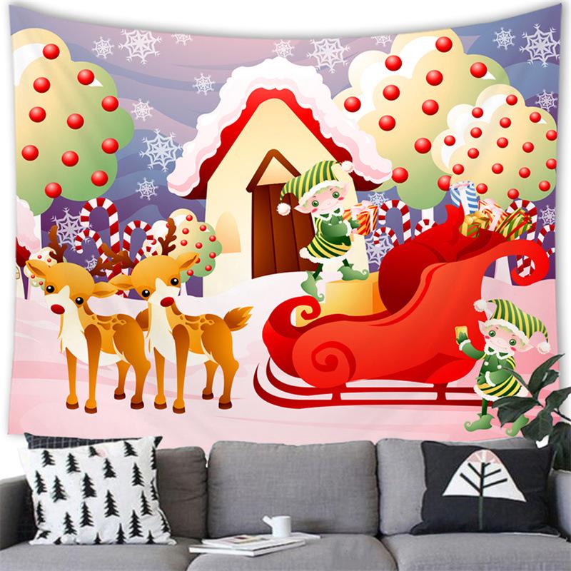С Рождеством мультфильм снеговик трансграничная поставка гобелен настенное одеяло