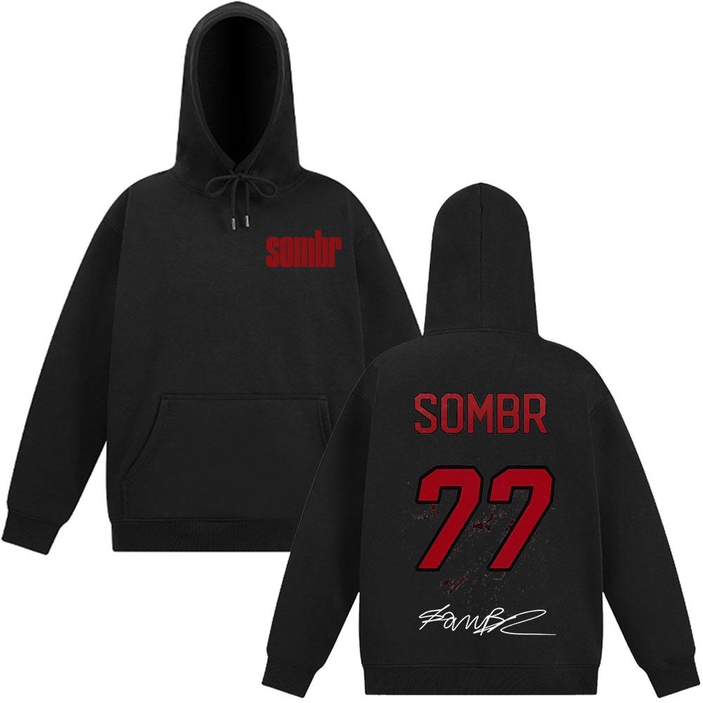 Толстовка Sombr The Late Nights & Young Romance Tour 2025 Мужская Женская С длинным рукавом Свободная Повседневная Эстетичная Толстовка Хип-хоп Пуловер