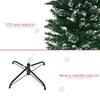 Slim Snow-Covered Artificial Christmas Tree, 190cm Tall, 570 Branches, Green
