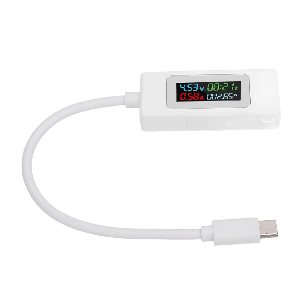 USB C Tester 4 30V 0 6.5A Type C Voltage Current Power Capacity Working Time Charger Detector