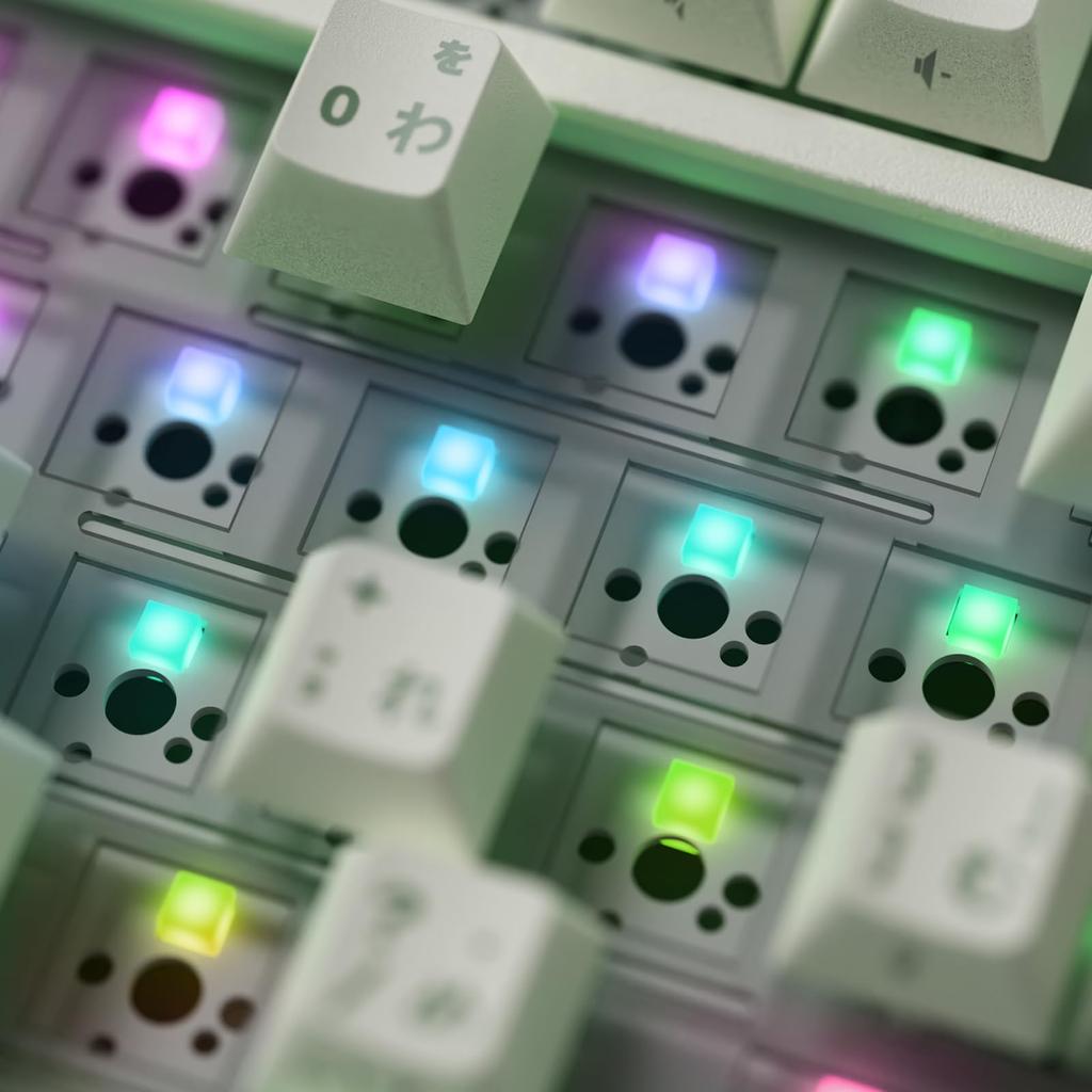 Проводная механическая клавиатура RK ROYAL KLUDGE R75, японская раскладка, ручка регулировки громкости, 75% кастомная игровая клавиатура, конструкция Gasket Mount, RGB-подсветка,