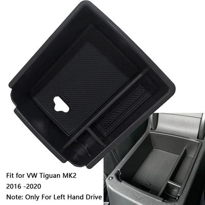 Ящик для хранения в центральном подлокотнике автомобиля для Volkswagen VW Tiguan Mk2 2016 - 2020 контейнер для перчаток органайзер чехол автомобильные аксессуары