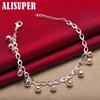 925 Sterling Silver Bead Ball Bell Chain Bracelet Jewelry