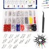 535PCS 26Type Pin Connectors Kit,Car Electrical Wire P 1/1.5/1.8/2.2/2.8/3.5mm Automotive Pin Connectors Kit Wire Removal Non-ulated Plug Male Female