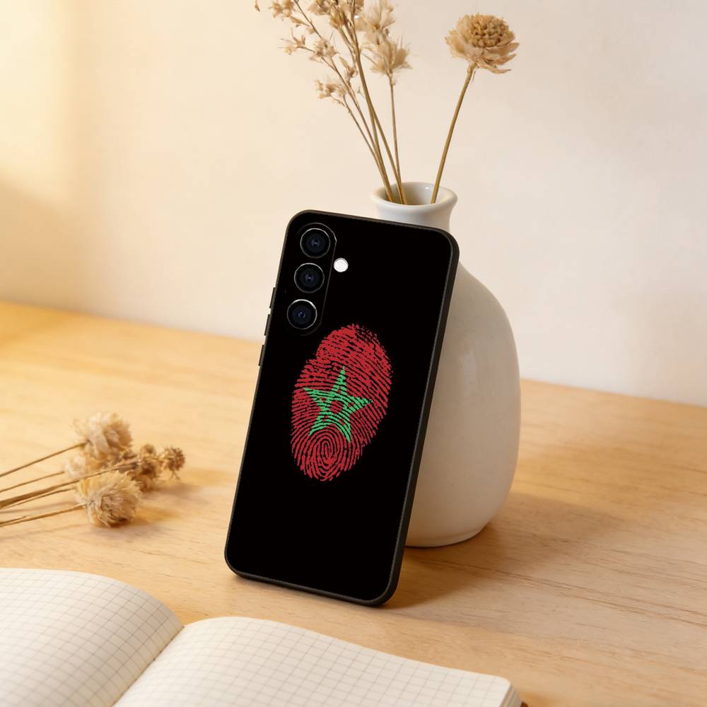 M-Maroc Morocco Flag Phone Case For Samsung Galaxy A73,A72,A71,A70,A53,A52,A51,Others Soft Black Cover