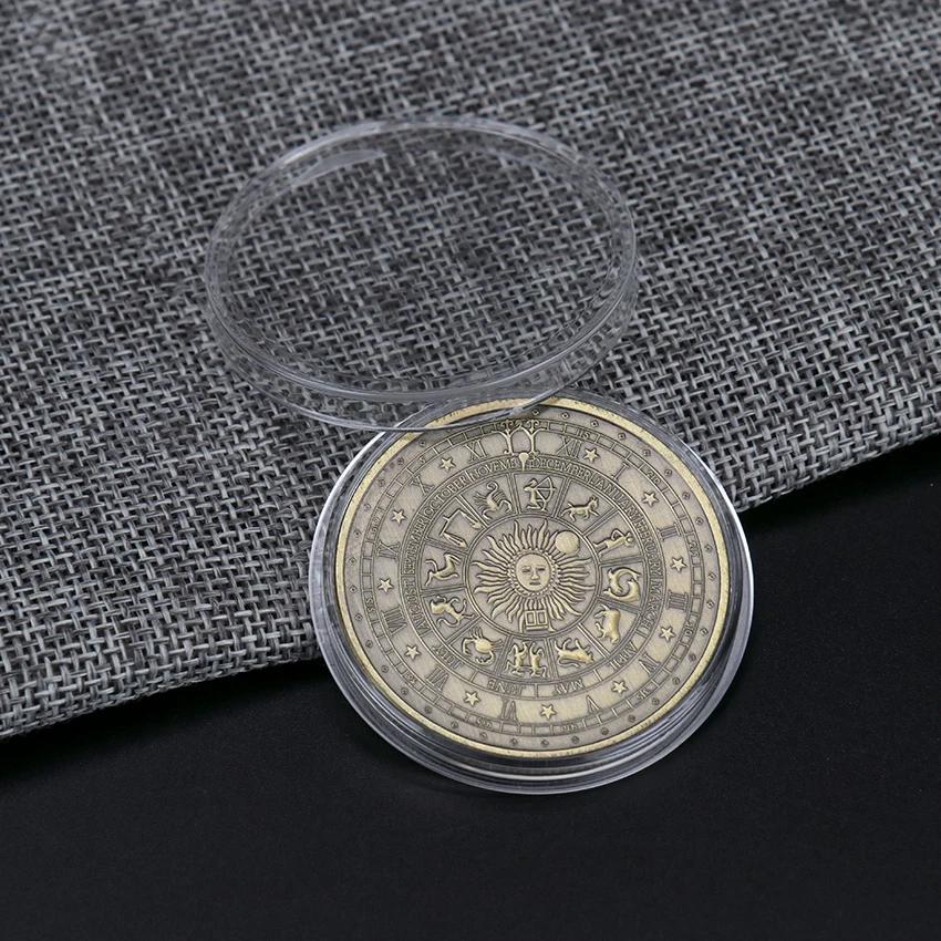REPLICA 1PC Finger Coin Europe and America Tarots Sun Moon Bronze Commemorative Coin Constellation Lucky Love Coin Wishing Coin