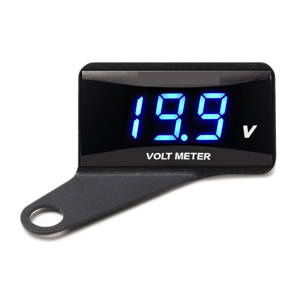 Universal Motorcycle Voltmeter Koso Mini LED Digital Display Electromobile Gauge Car Voltage Meter with Holder 12V-100V