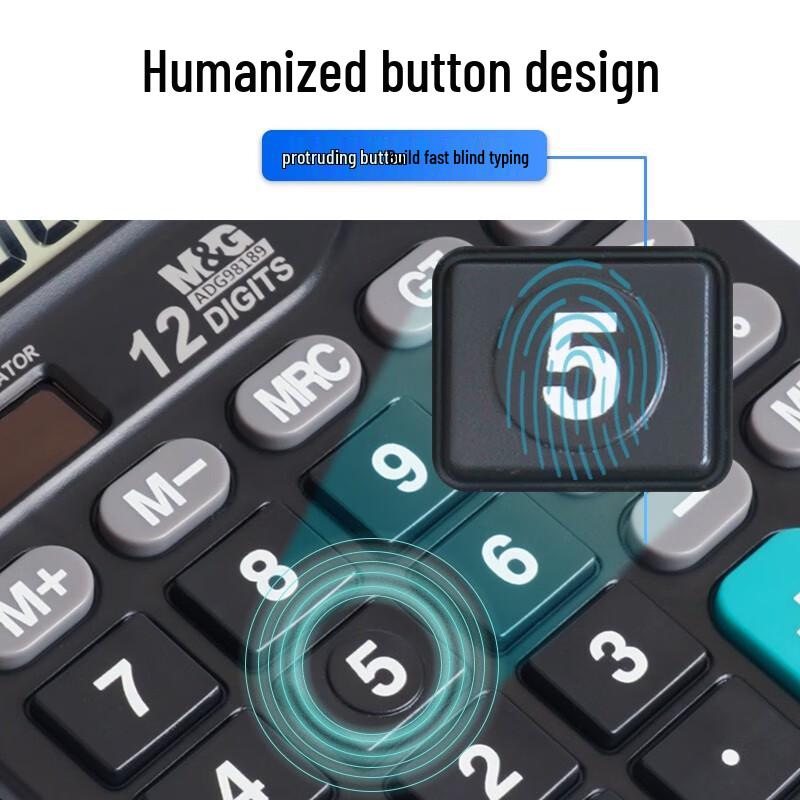 M&G Dual Power Desktop Calculator