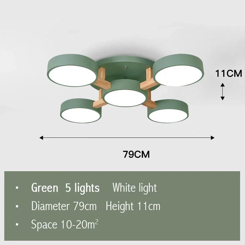 Потолочные светильники из скандинавского дерева, светодиодные, для помещений, цветные, декоративная люстра Macaron, креативный потолочный светильник для гостиной, спальни, кабинета, кафе