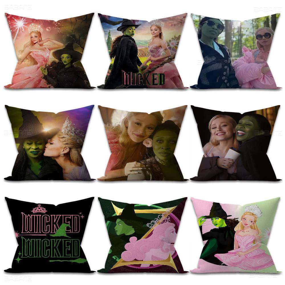 WickeES Elphaba Glinda Pillow Gifts Home Office Furnishings Bedroom Sofa Car Cushion Cover case xcm