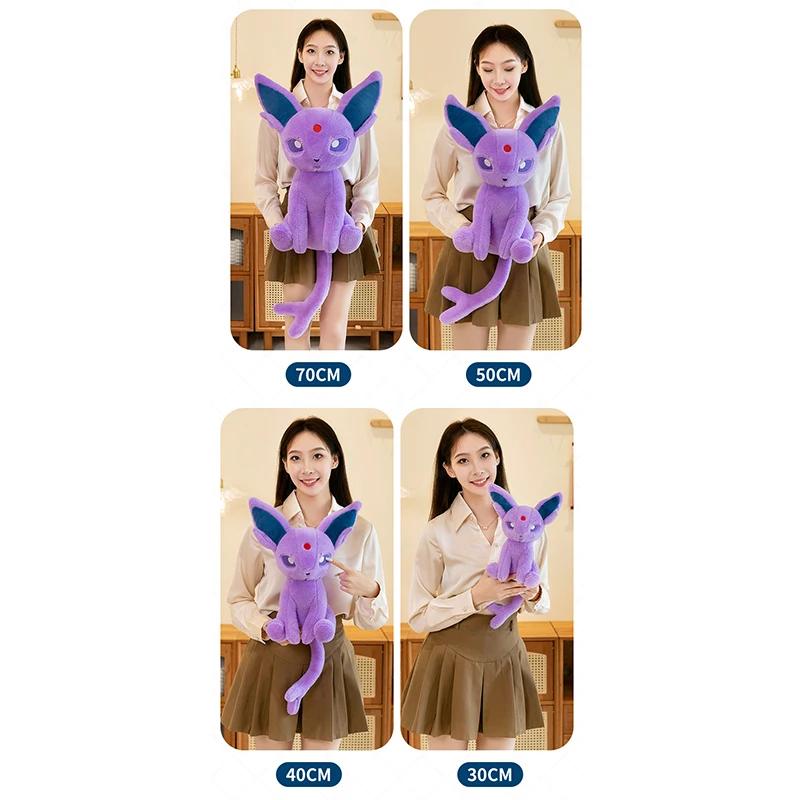 30 70cm Espeon Plush Toy Cute Anime Pillow Doll Soft Stuffed Animal Gift For Kids