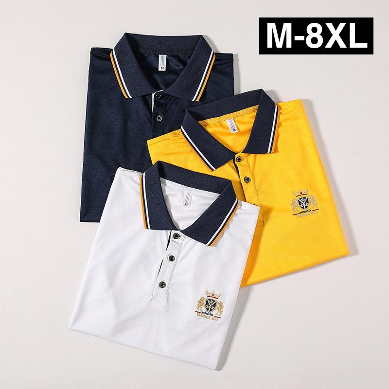 Летняя мужская футболка большого размера 8xl с короткими рукавами, мужская рубашка поло